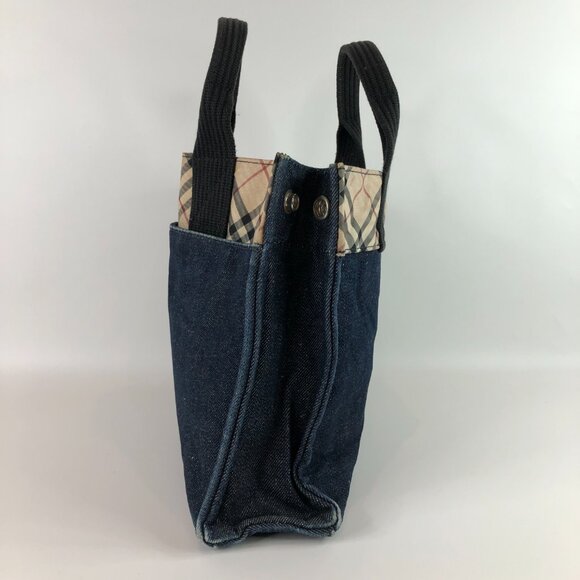 Burberry Blue Label Check Denim Tote - Picture 3 of 14